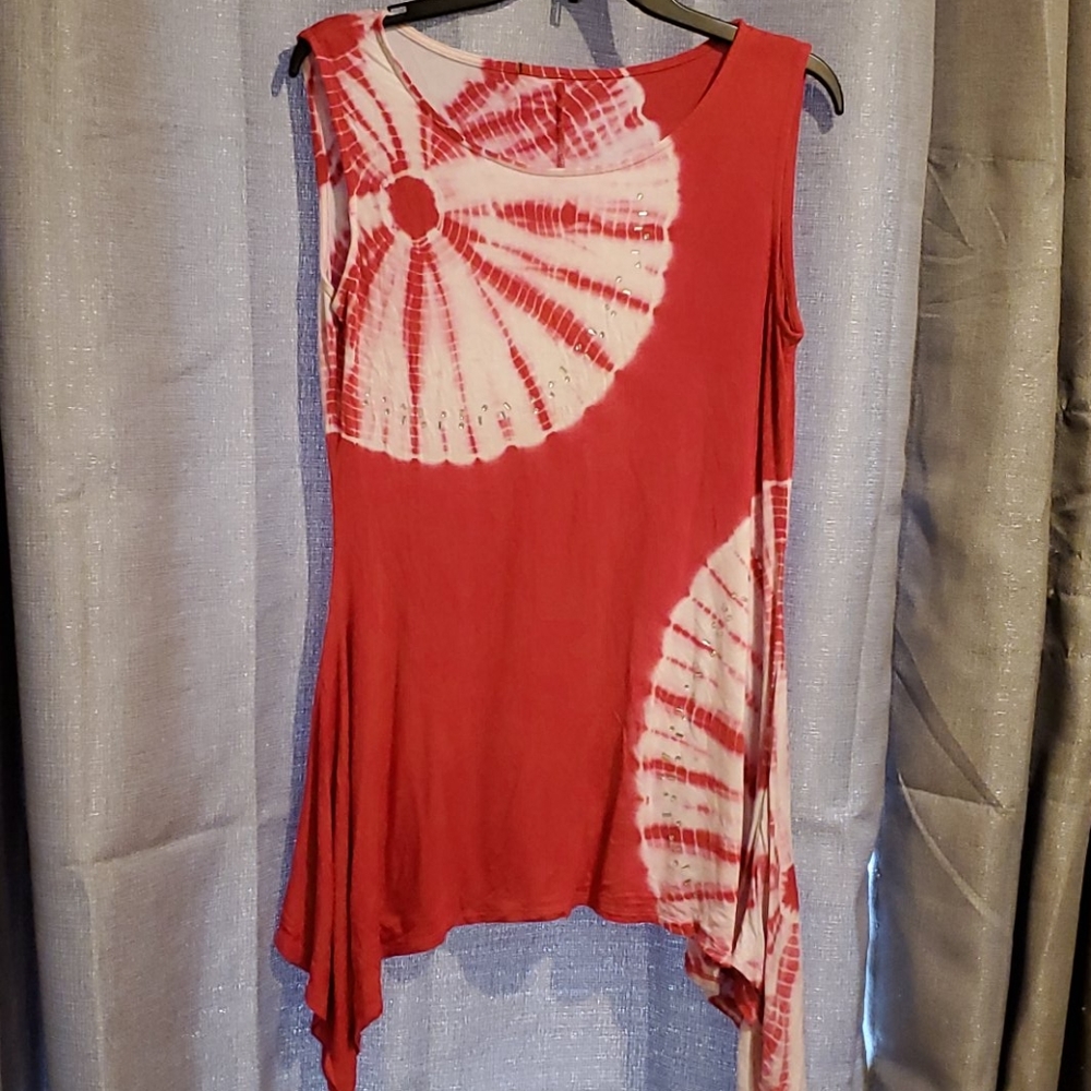 ❄Hot pink tie dye tank